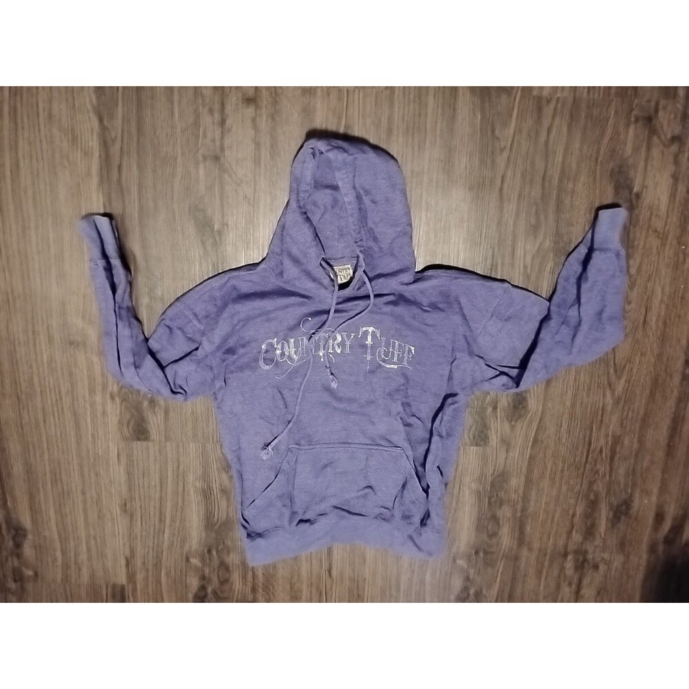 Country Tuff hoodie juniors size medium purple pockets sweatshirt pullover